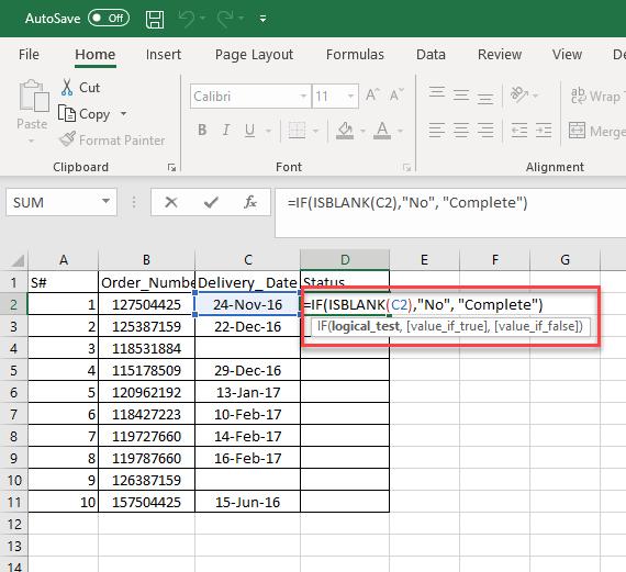 Hướng dẫn cách sử dụng hàm ISBLANK trong Excel qua các ví dụ